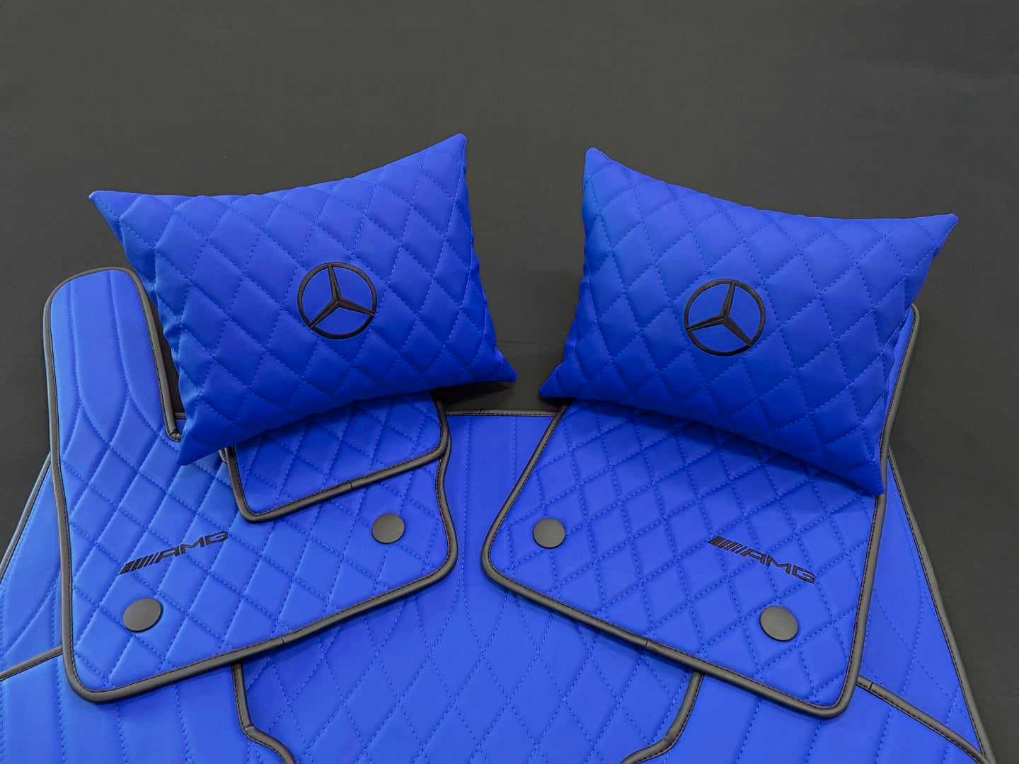 Blue AMG Floor Mats for Mercedes G Wagon W463A W464 G-Class 2018+