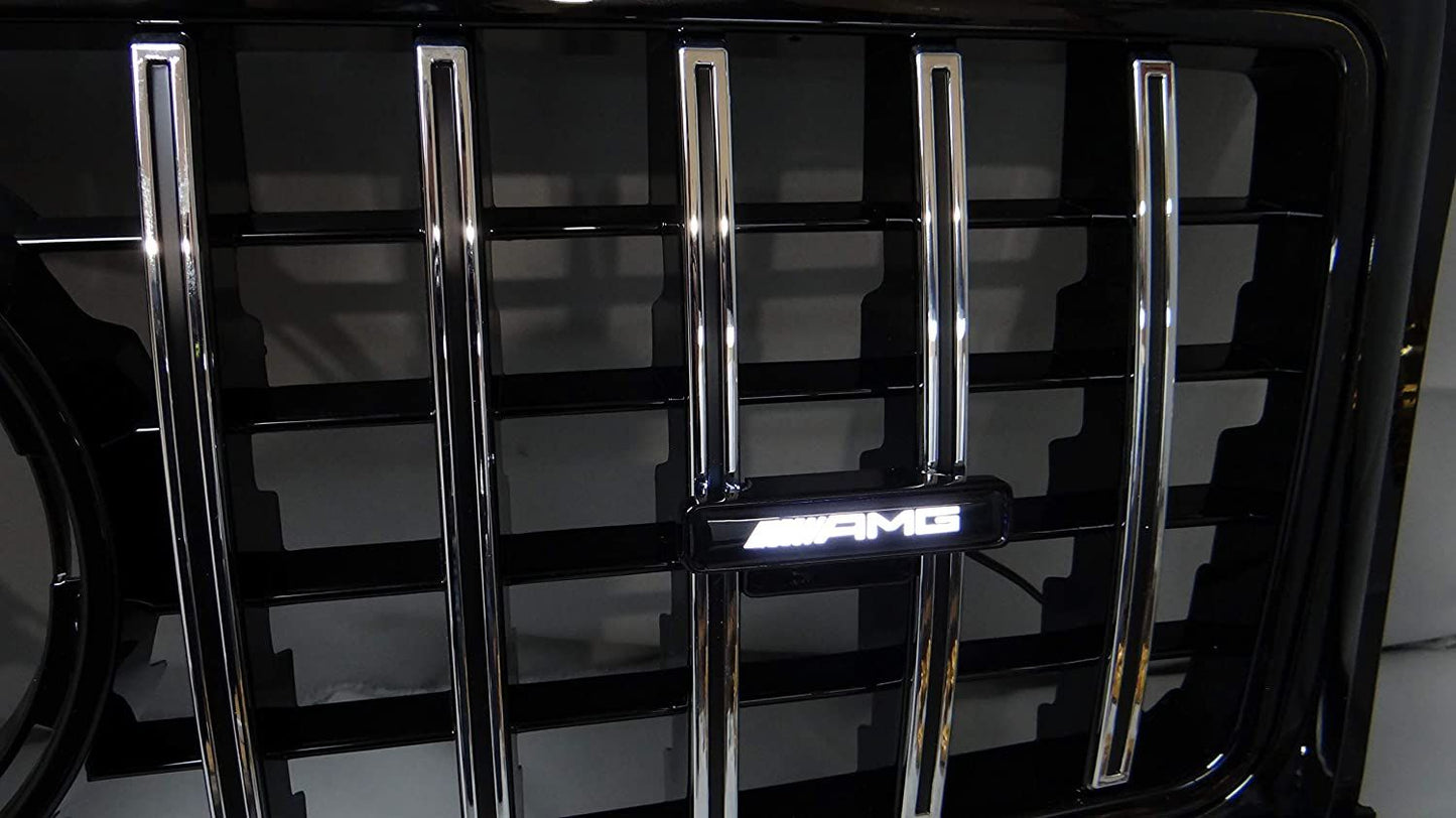 AMG Style LED Grill White Badge Grille Emblem Logo for Mercedes W463A G Wagon G63 G500 G55 Mercedes-Benz GT