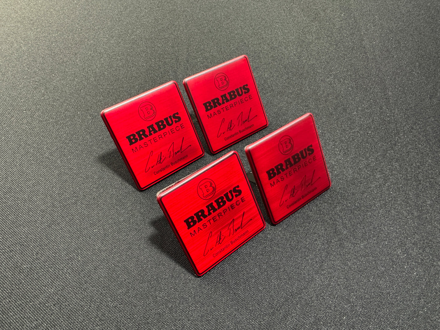 Brabus Style Red Masterpiece Seat Metal Emblems Set 4 pcs Mercedes-Benz W463A G-Class G Wagon