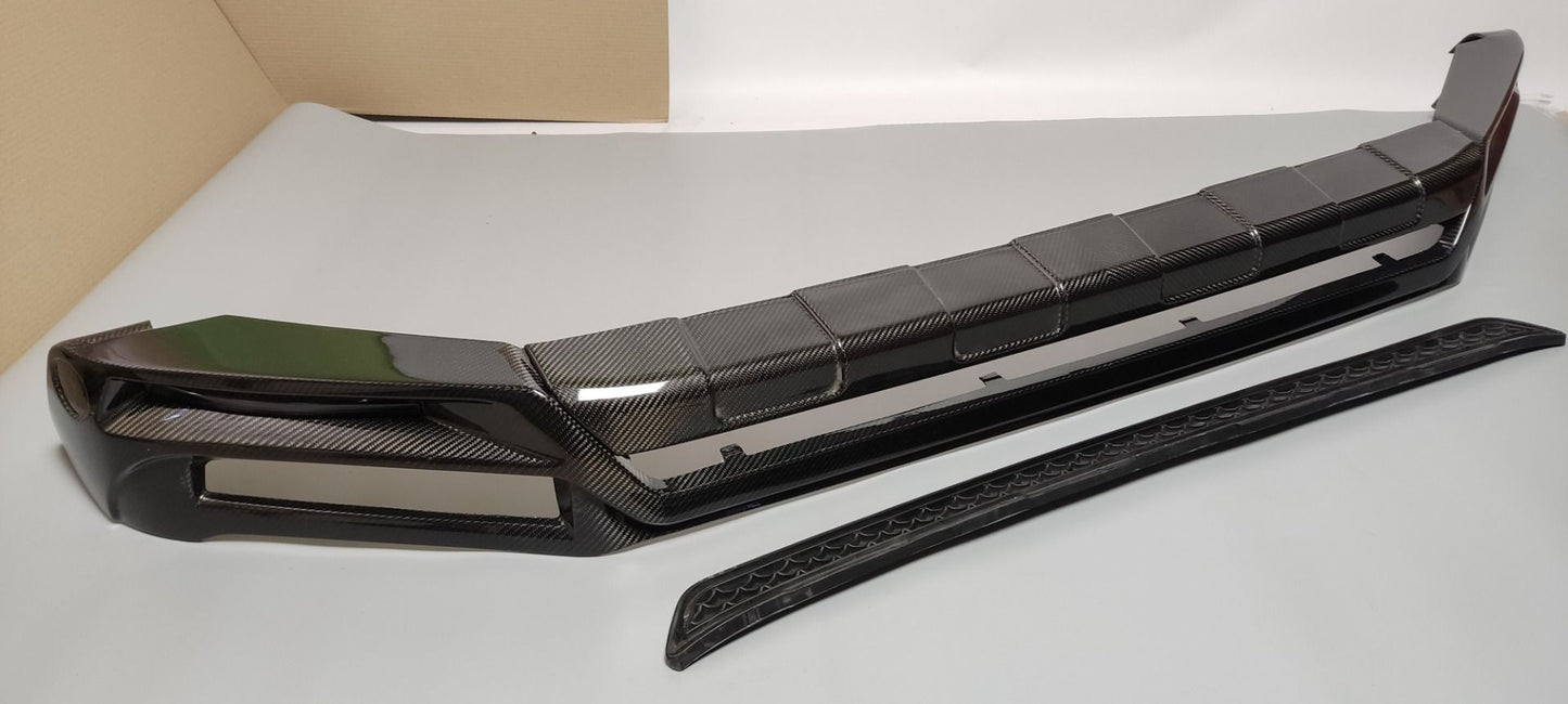 Mercedes-Benz W463A G-Class G500 Brabus Style Carbon Fiber Front Lip Spoiler with LED