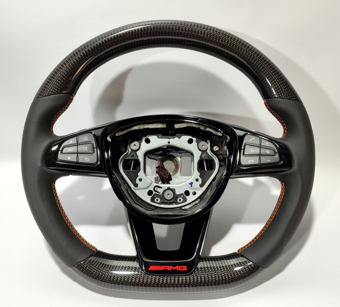 Mercedes-Benz GLE GLC GLS C CLA W205 W166 X166 AMG Steering Wheel Carbon Fiber Leather