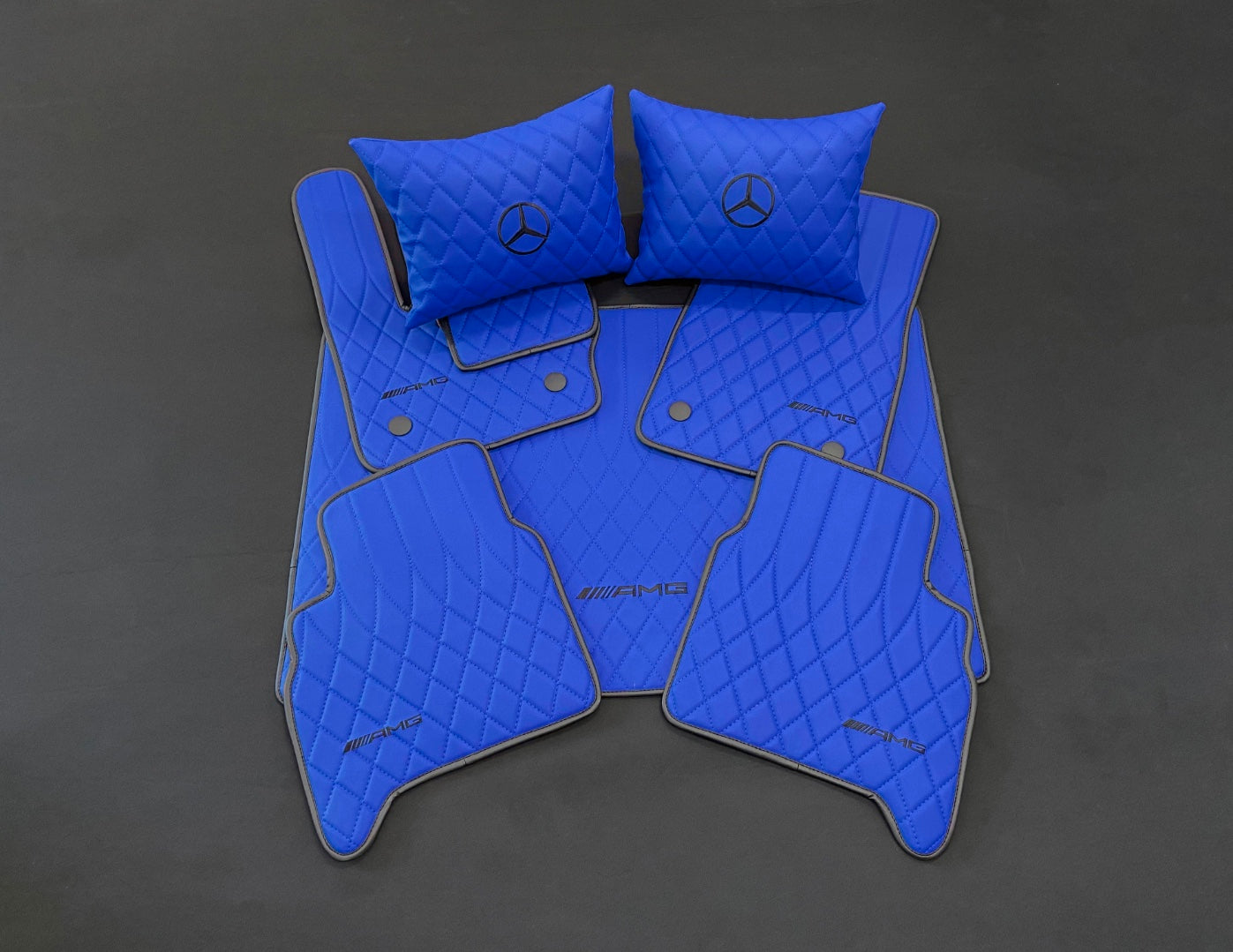 Blue AMG Floor Mats for Mercedes G Wagon W463A W464 G-Class 2018+