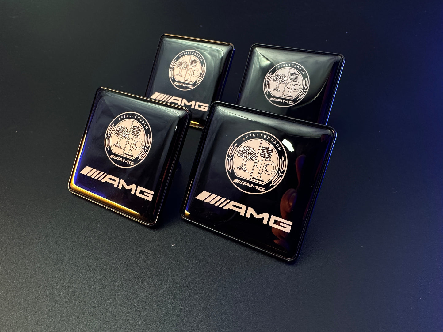 AMG Affalterbach Style Seat Badges Metal Emblems Set 4 pcs for Mercedes-Benz Cars