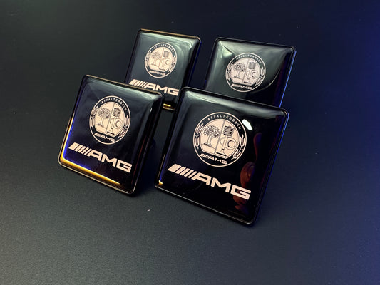 AMG Affalterbach Style Seat Badges Metal Emblems Set 4 pcs for Mercedes-Benz Cars