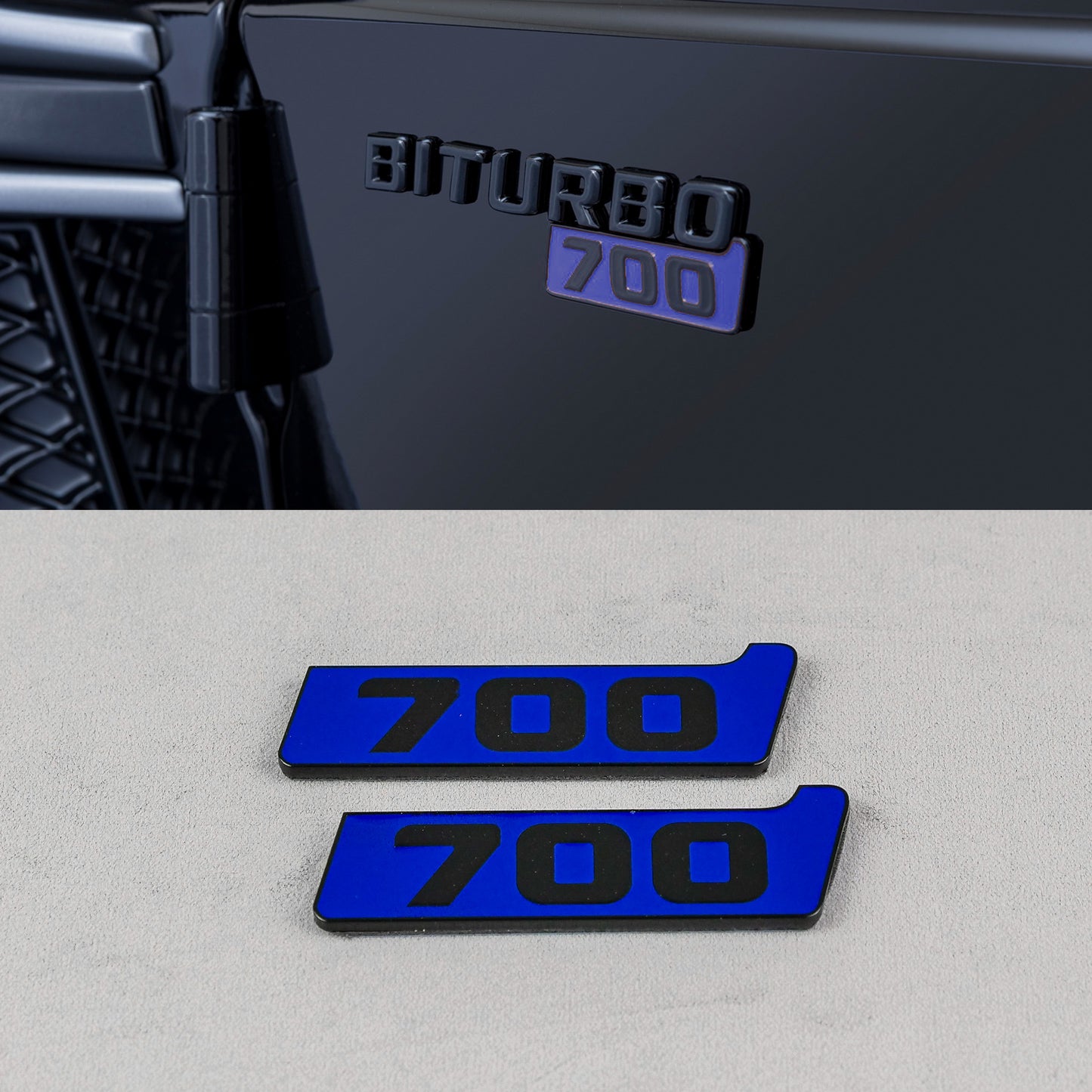 Brabus 700 Style Blue Metal Fender Emblem Logo Badge for Mercedes-Benz W463 G-Class