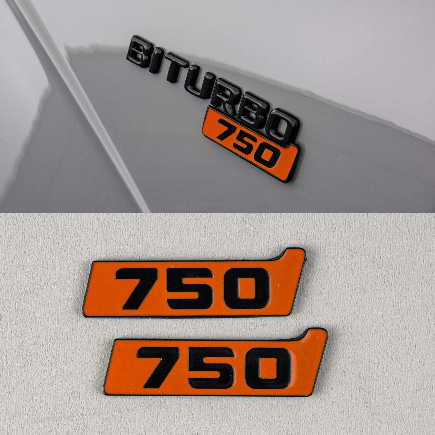 Brabus 750 Style Orange Metal Fender Emblem Logo Badge for Mercedes-Benz W463 G-Class