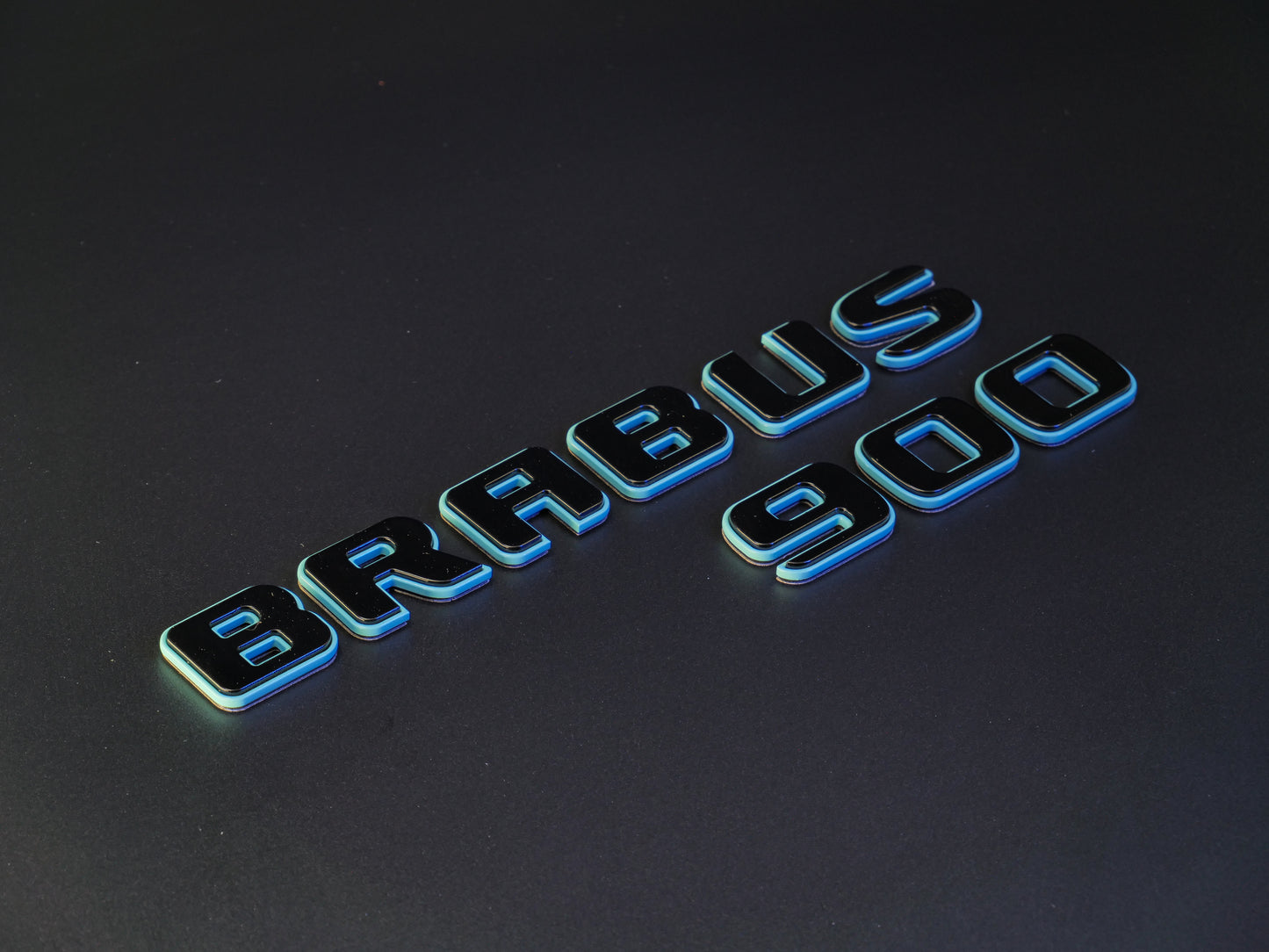 Brabus 900 Style Tiffany Blue Badges Emblems Set for Mercedes-Benz W463 W463A W464