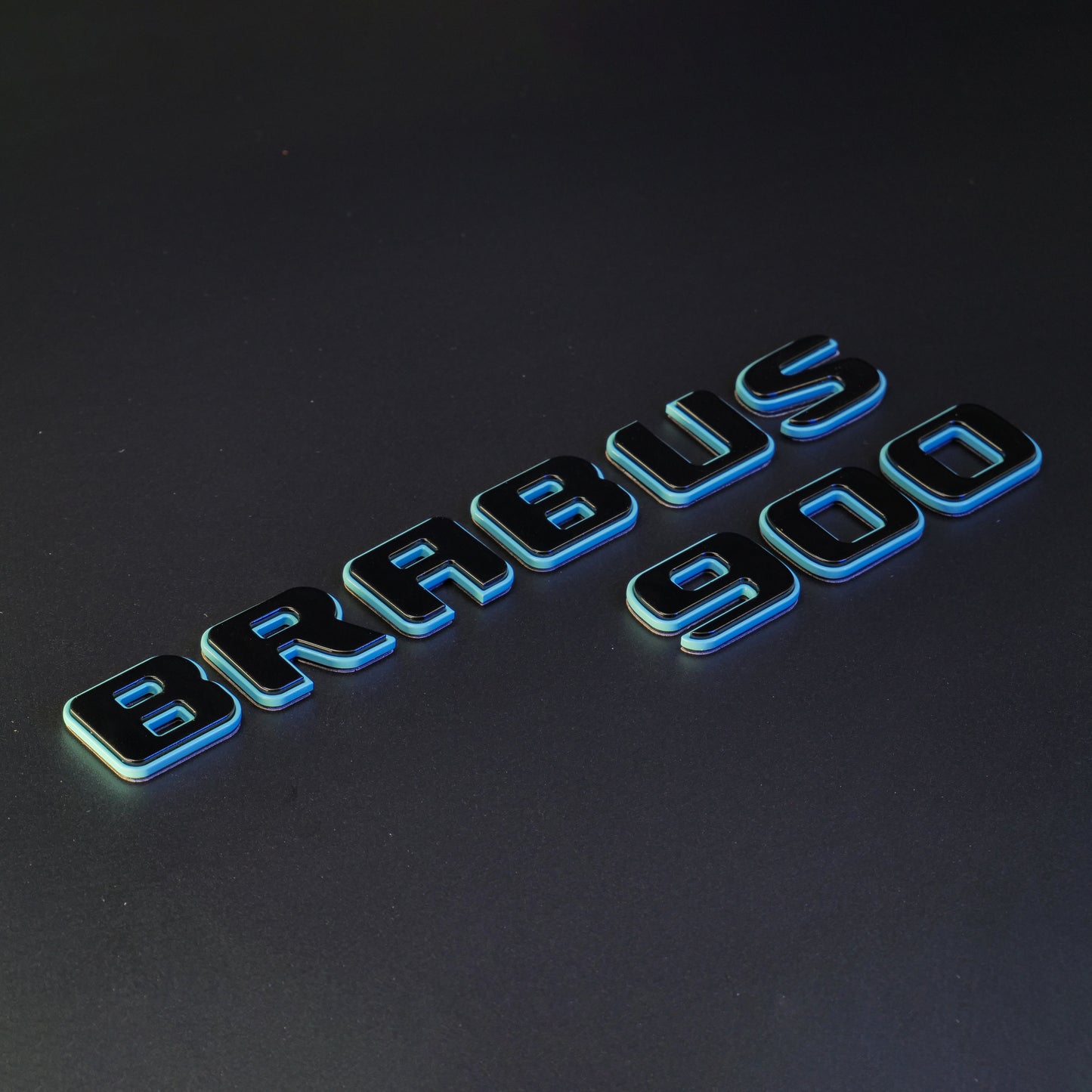 Brabus 900 Style Tiffany Blue Badges Emblems Set for Mercedes-Benz W463 W463A W464