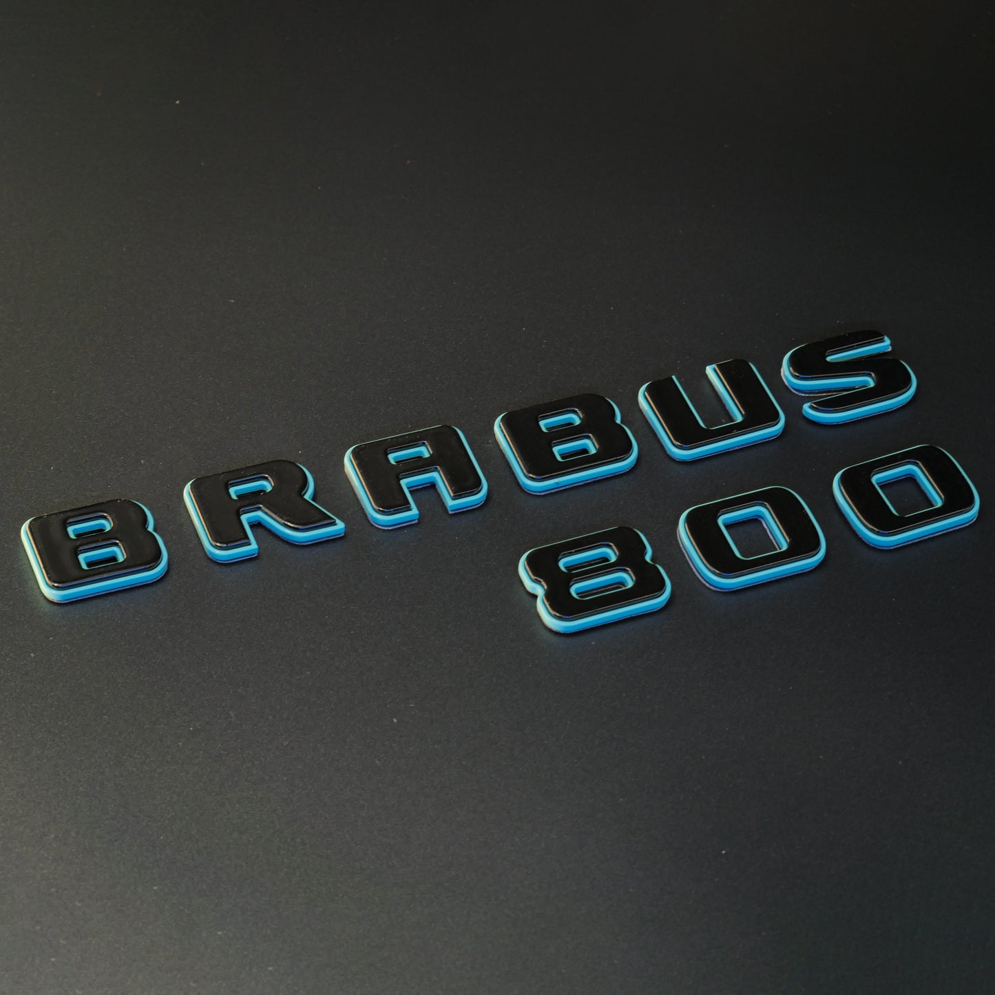 Brabus 800 Style Tiffany Blue Badges Emblems Set for Mercedes-Benz W463 W463A W464
