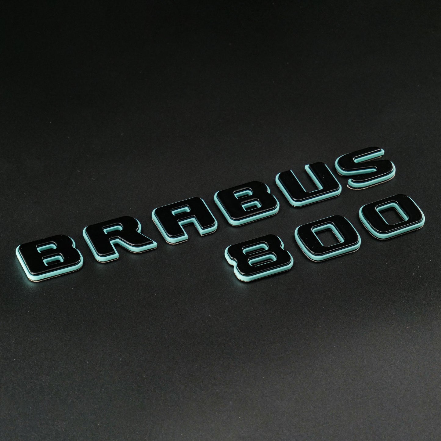 Brabus 800 Style Tiffany Blue Badges Emblems Set for Mercedes-Benz W463 W463A W464