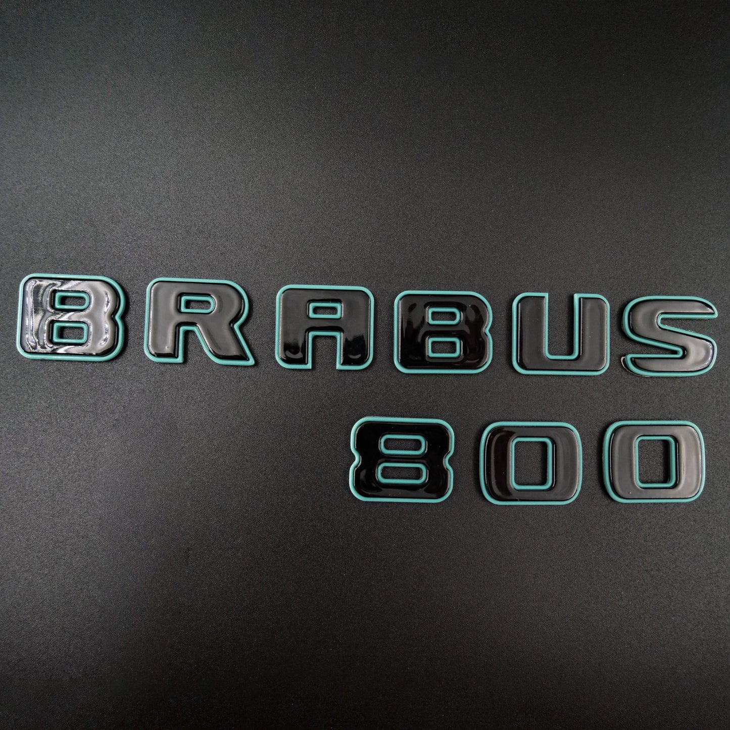 Brabus 800 Style Tiffany Blue Badges Emblems Set for Mercedes-Benz W463 W463A W464