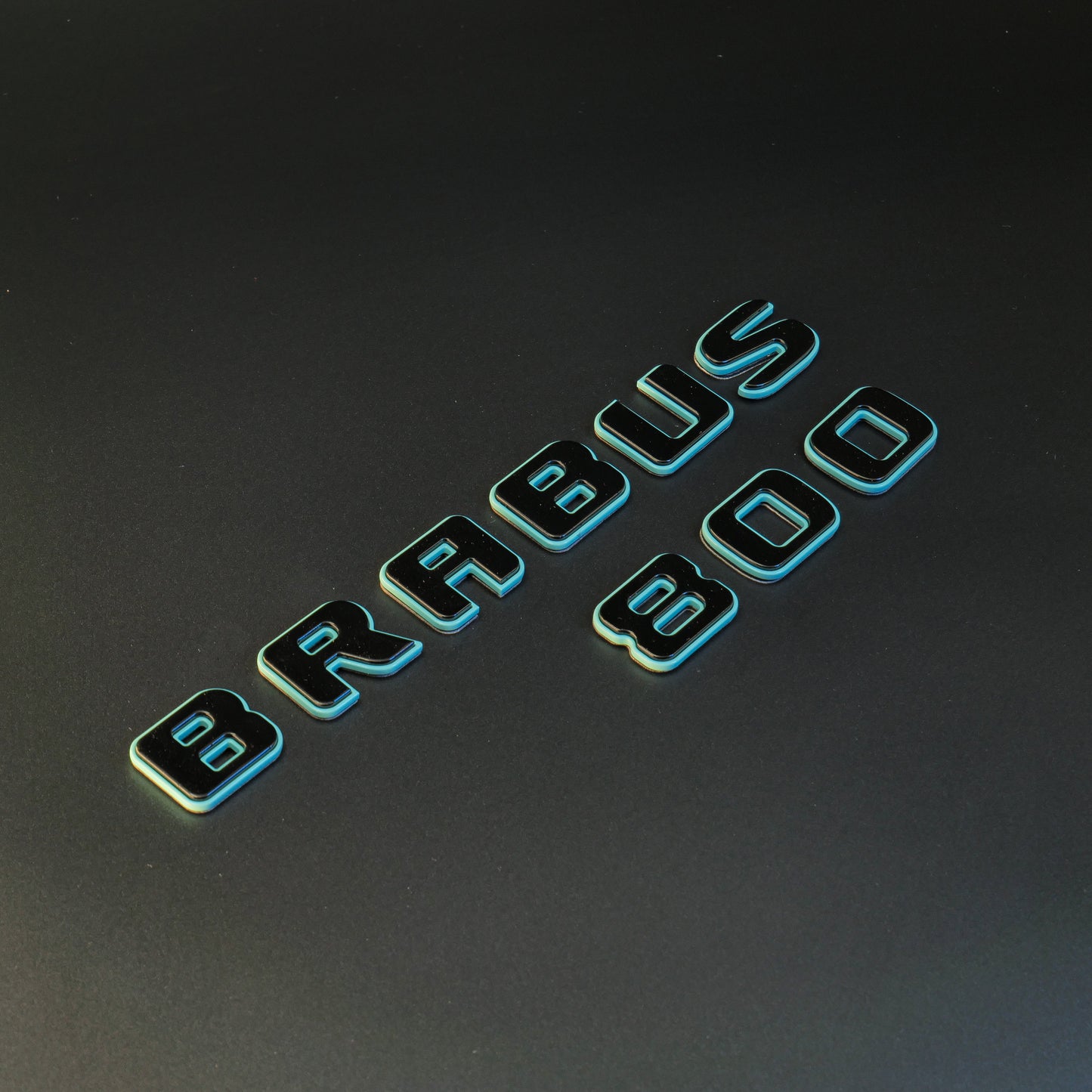 Brabus 800 Style Tiffany Blue Badges Emblems Set for Mercedes-Benz W463 W463A W464