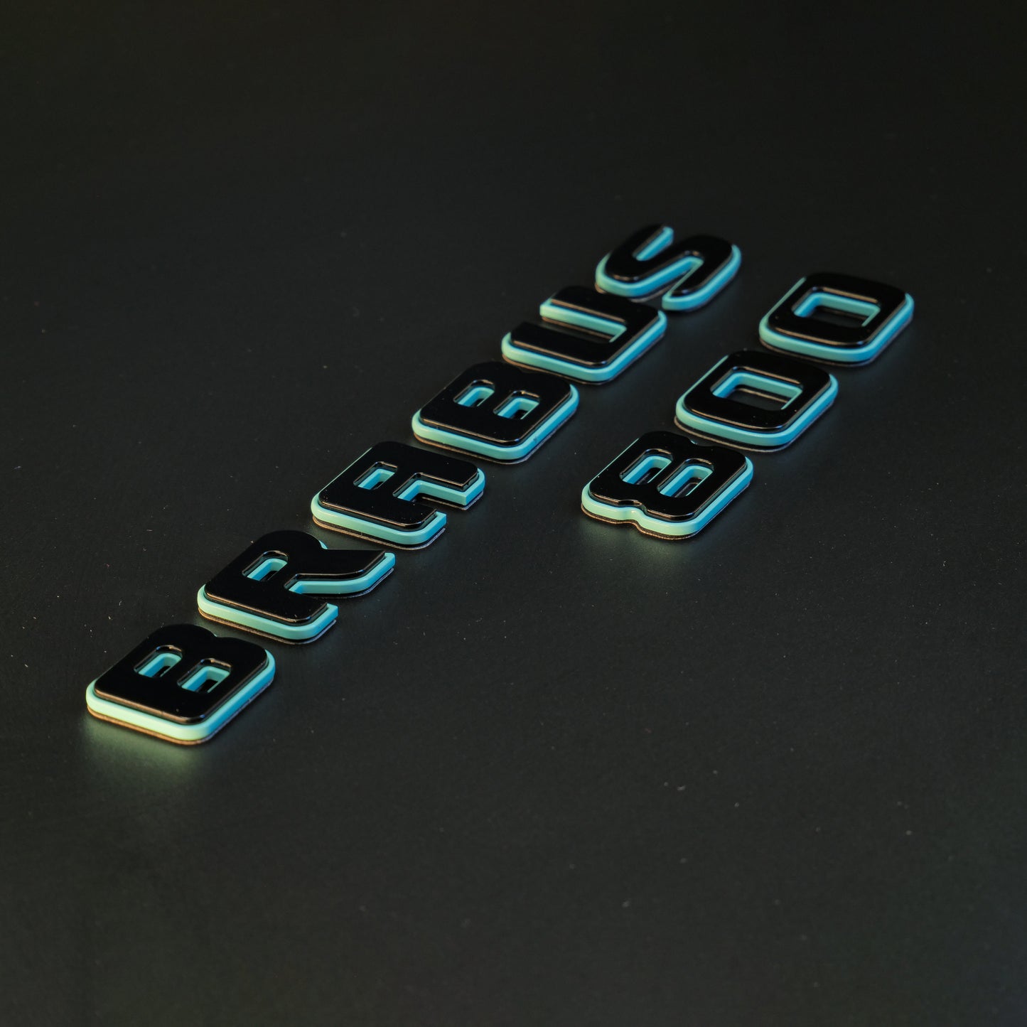 Brabus 800 Style Tiffany Blue Badges Emblems Set for Mercedes-Benz W463 W463A W464