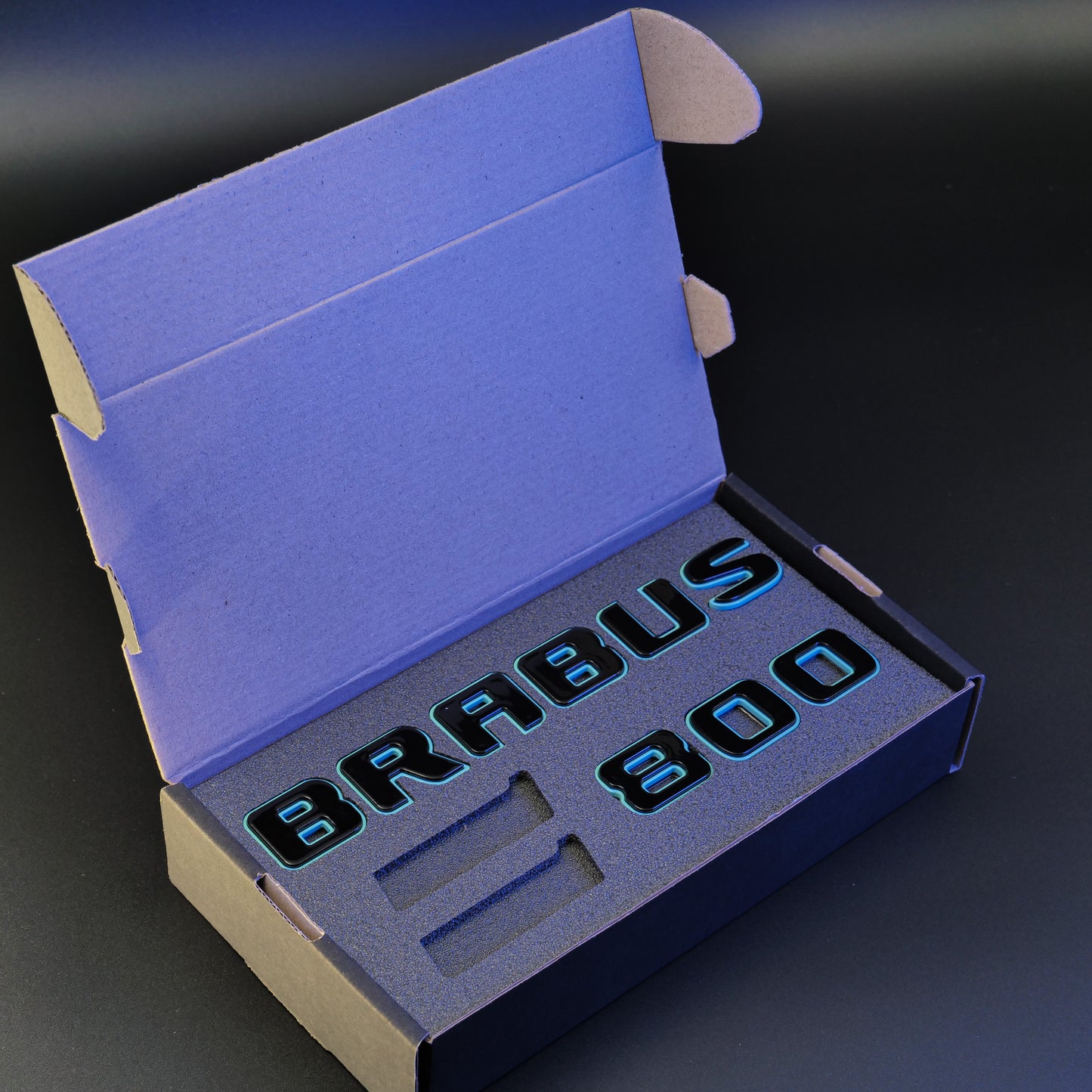 Brabus 800 Style Tiffany Blue Badges Emblems Set for Mercedes-Benz W463 W463A W464
