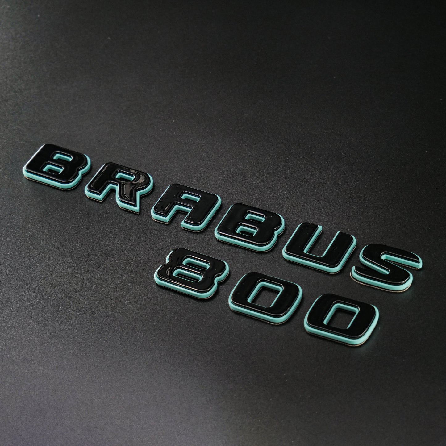 Brabus 800 Style Tiffany Blue Badges Emblems Set for Mercedes-Benz W463 W463A W464