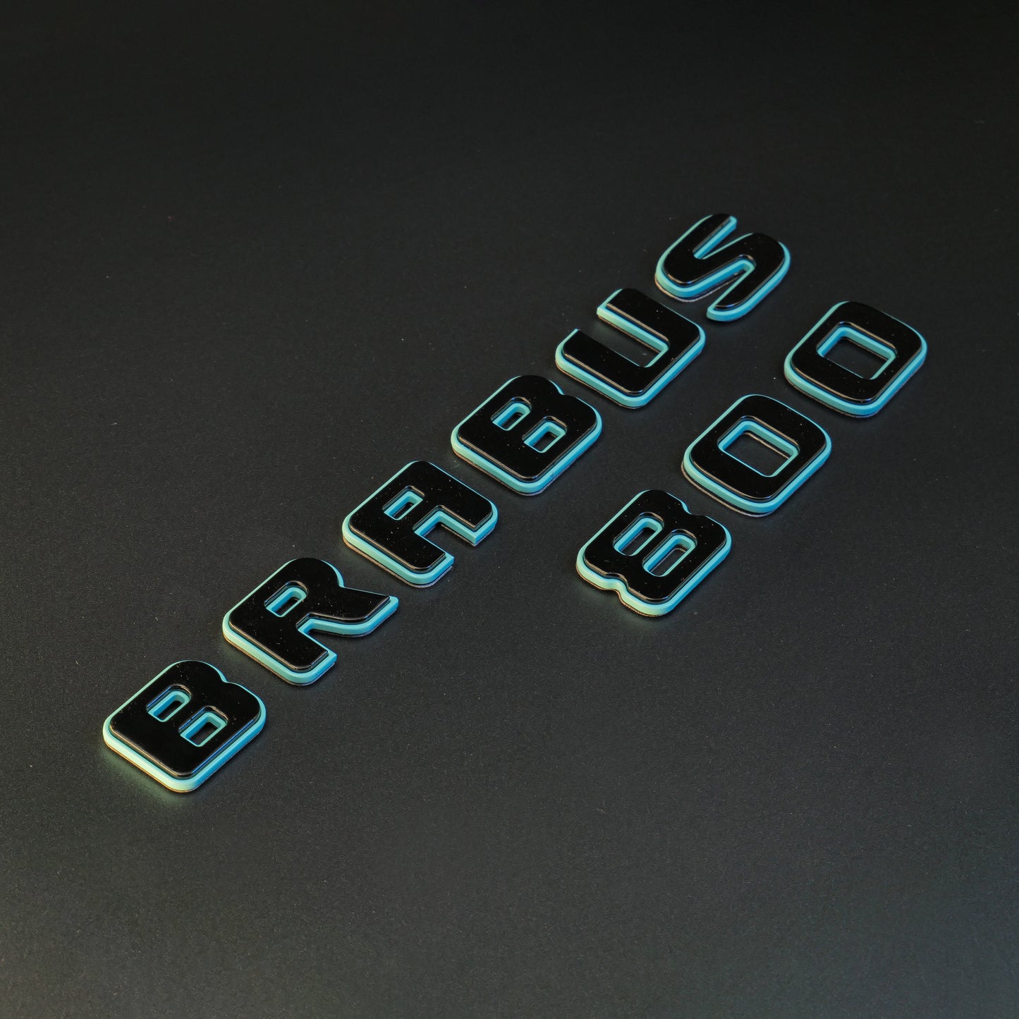 Brabus 800 Style Tiffany Blue Badges Emblems Set for Mercedes-Benz W463 W463A W464