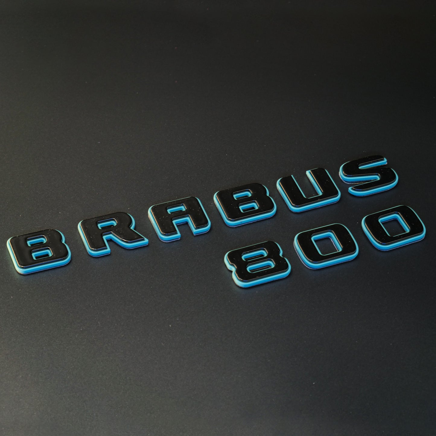 Brabus 800 Style Tiffany Blue Badges Emblems Set for Mercedes-Benz W463 W463A W464