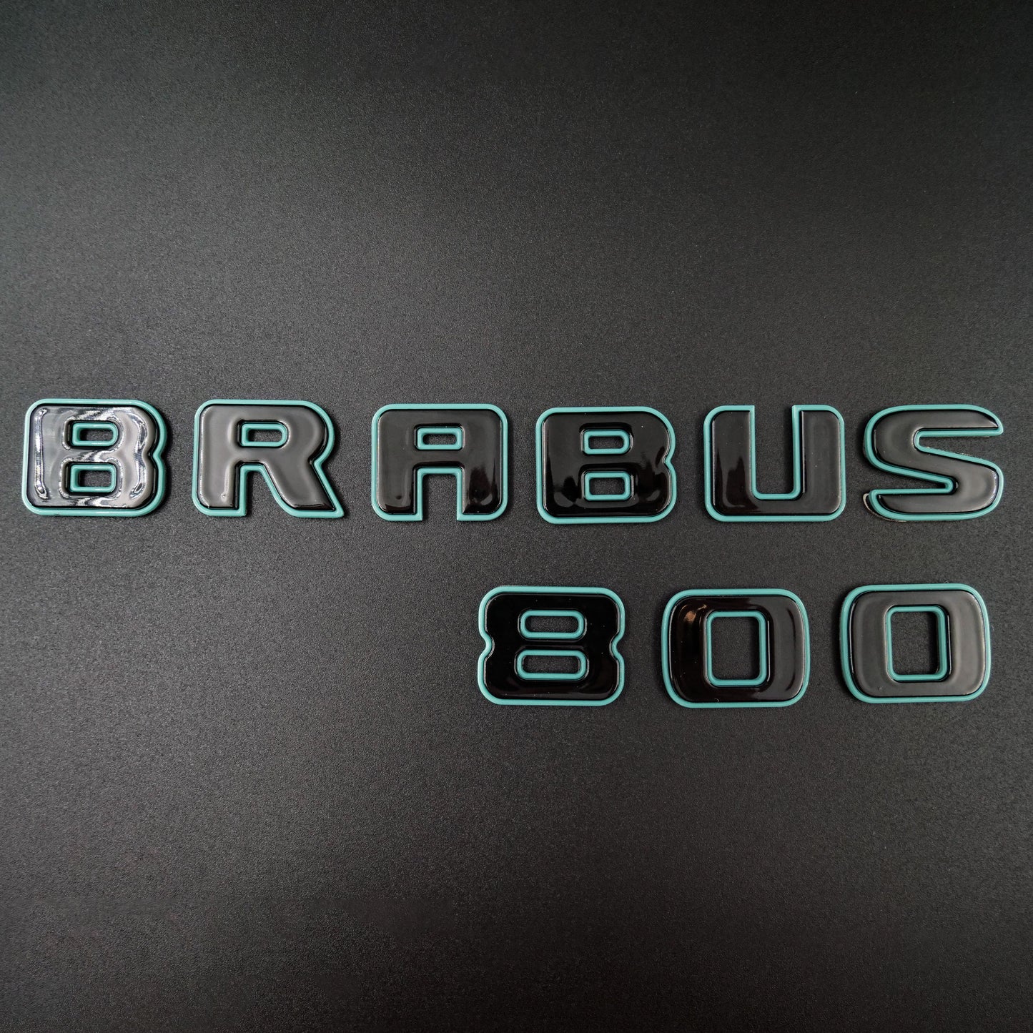 Brabus 800 Style Tiffany Blue Badges Emblems Set for Mercedes-Benz W463 W463A W464