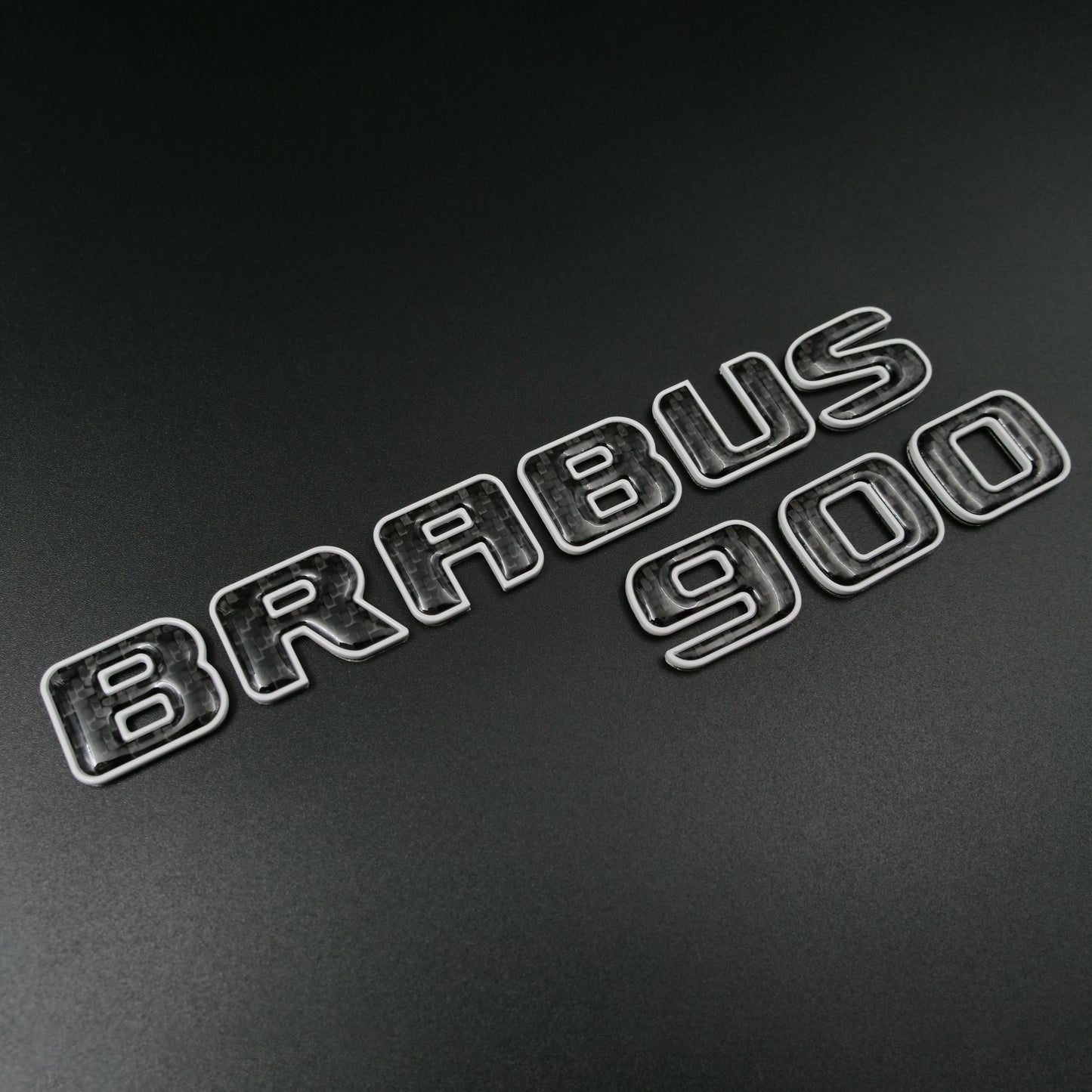 Brabus 900 Style White Metal with Carbon Badges for W463 W464 G Wagon