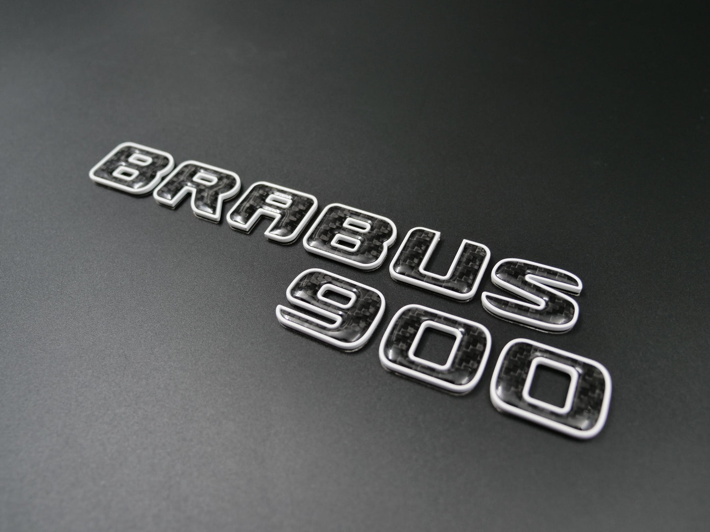 Brabus 900 Style White Metal with Carbon Badges for W463 W464 G Wagon