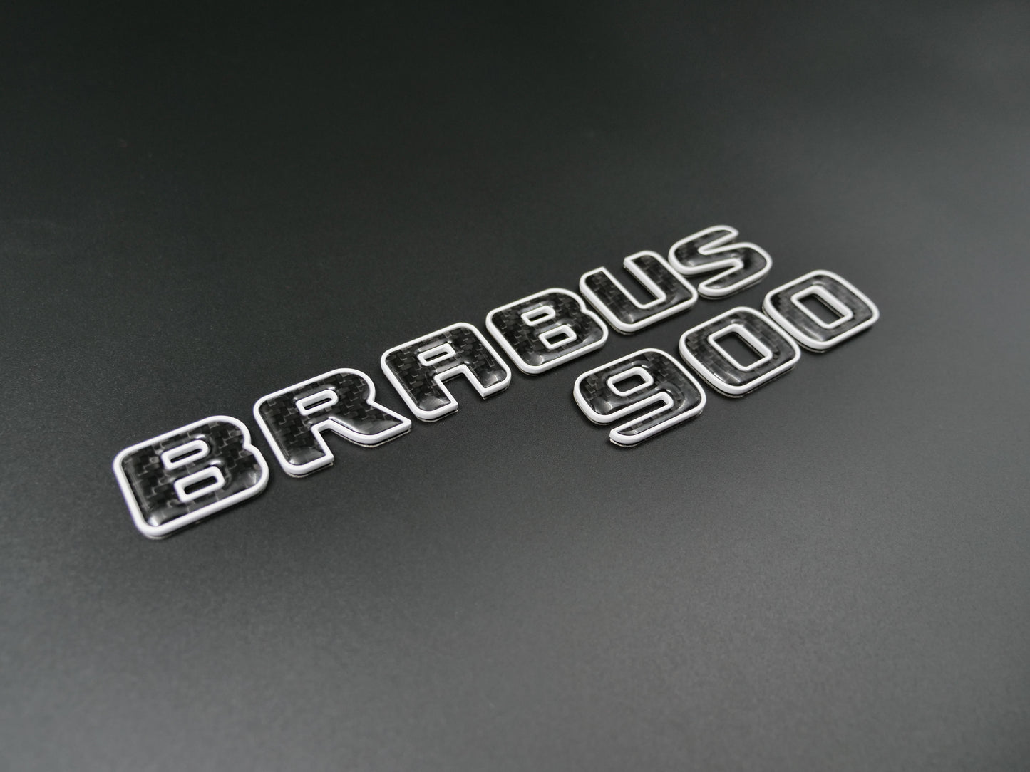 Brabus 900 Style White Metal with Carbon Badges for W463 W464 G Wagon