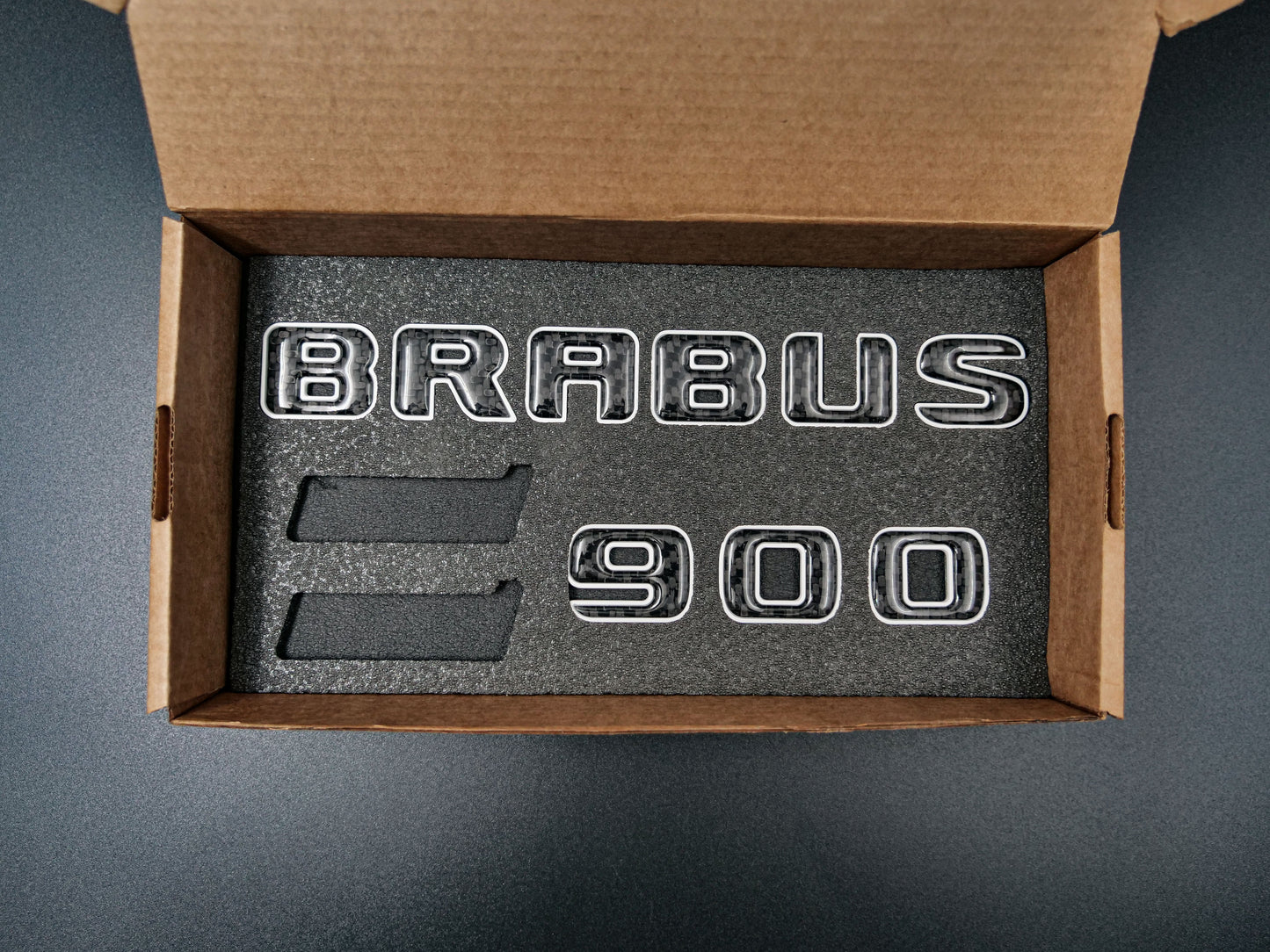 Brabus 900 Style White Metal with Carbon Badges for W463 W464 G Wagon
