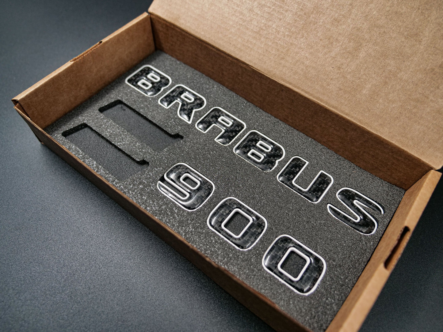 Brabus 900 Style White Metal with Carbon Badges for W463 W464 G Wagon