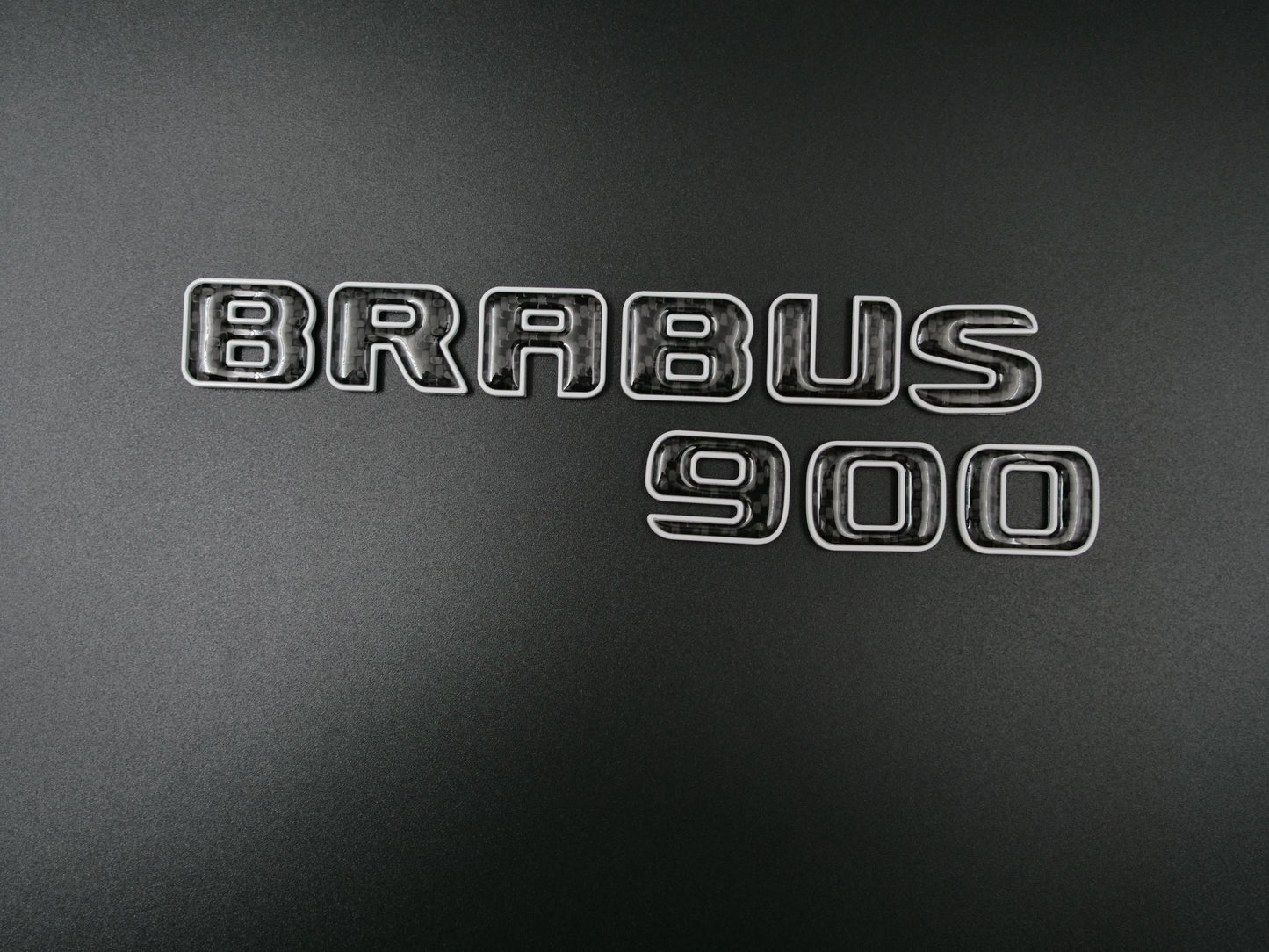 Brabus 900 Style White Metal with Carbon Badges for W463 W464 G Wagon