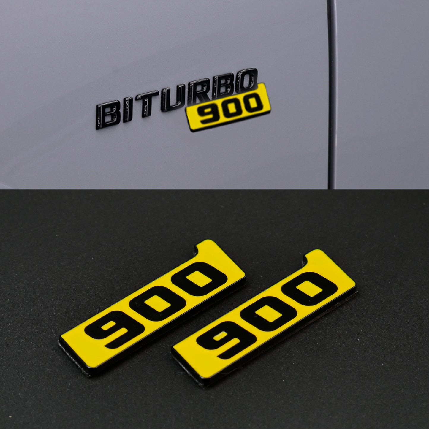 Brabus 900 Style Yellow Metal Fender Emblem Logo Badge for Mercedes-Benz W463 G-Class