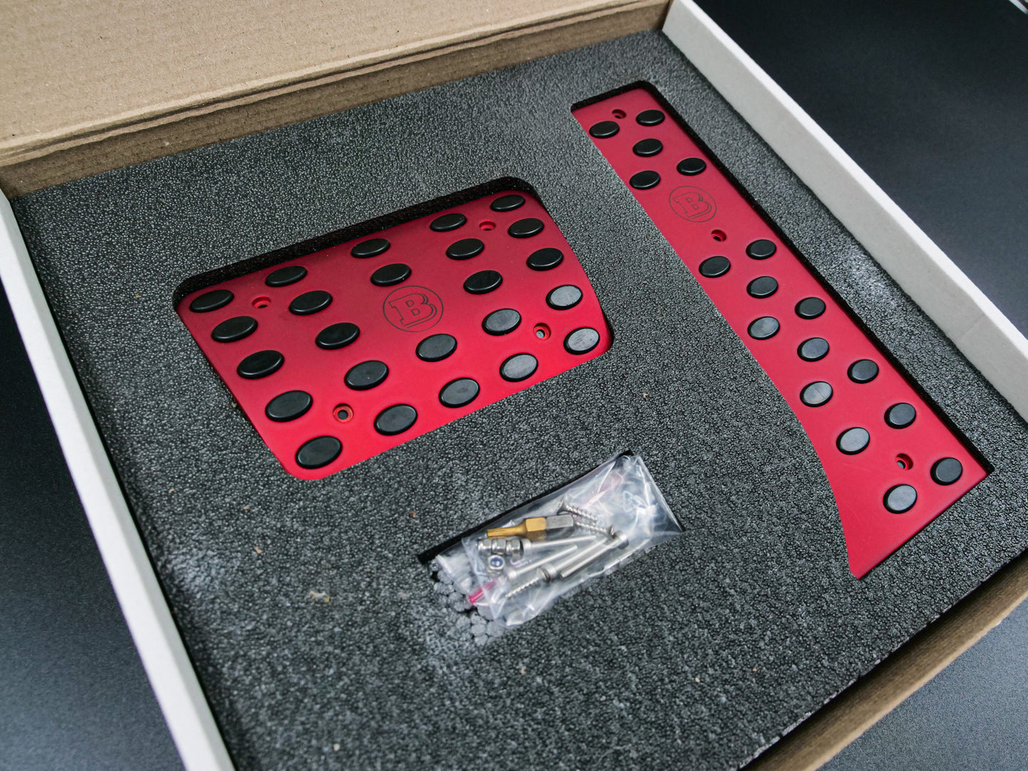 Brabus Pedal Covers Set for Mercedes-Benz S-class W223 Red