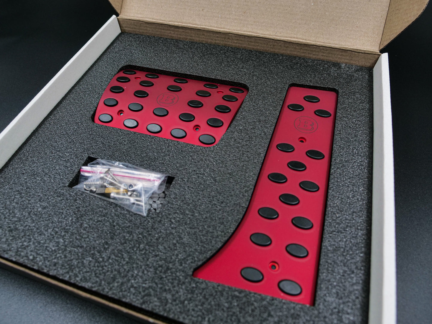 Brabus Pedal Covers Set for Mercedes-Benz S-class W223 Red