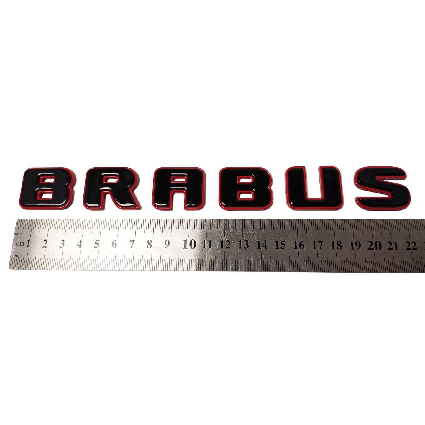 Brabus Style Rear Emblem Red and Black Badge for Mercedes-Benz Cars