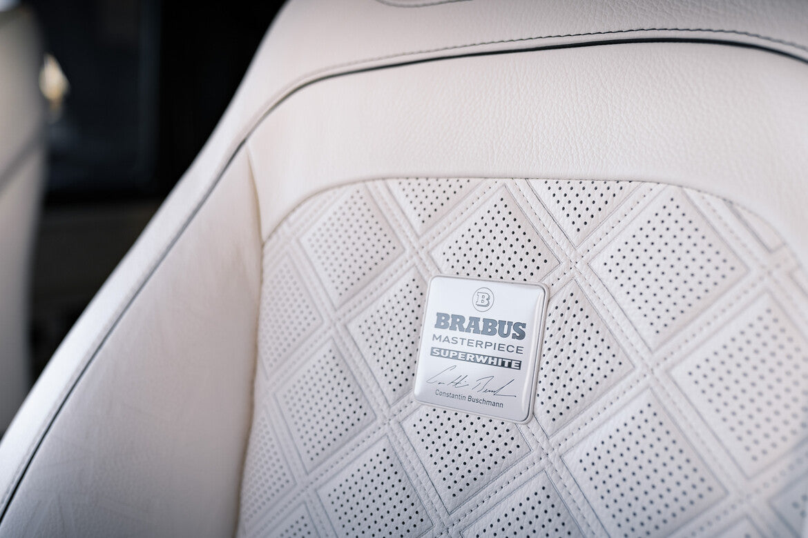 Brabus Style Superwhite Masterpiece Seat Metal Emblems Set 4 pcs Mercedes-Benz W463A G-Class