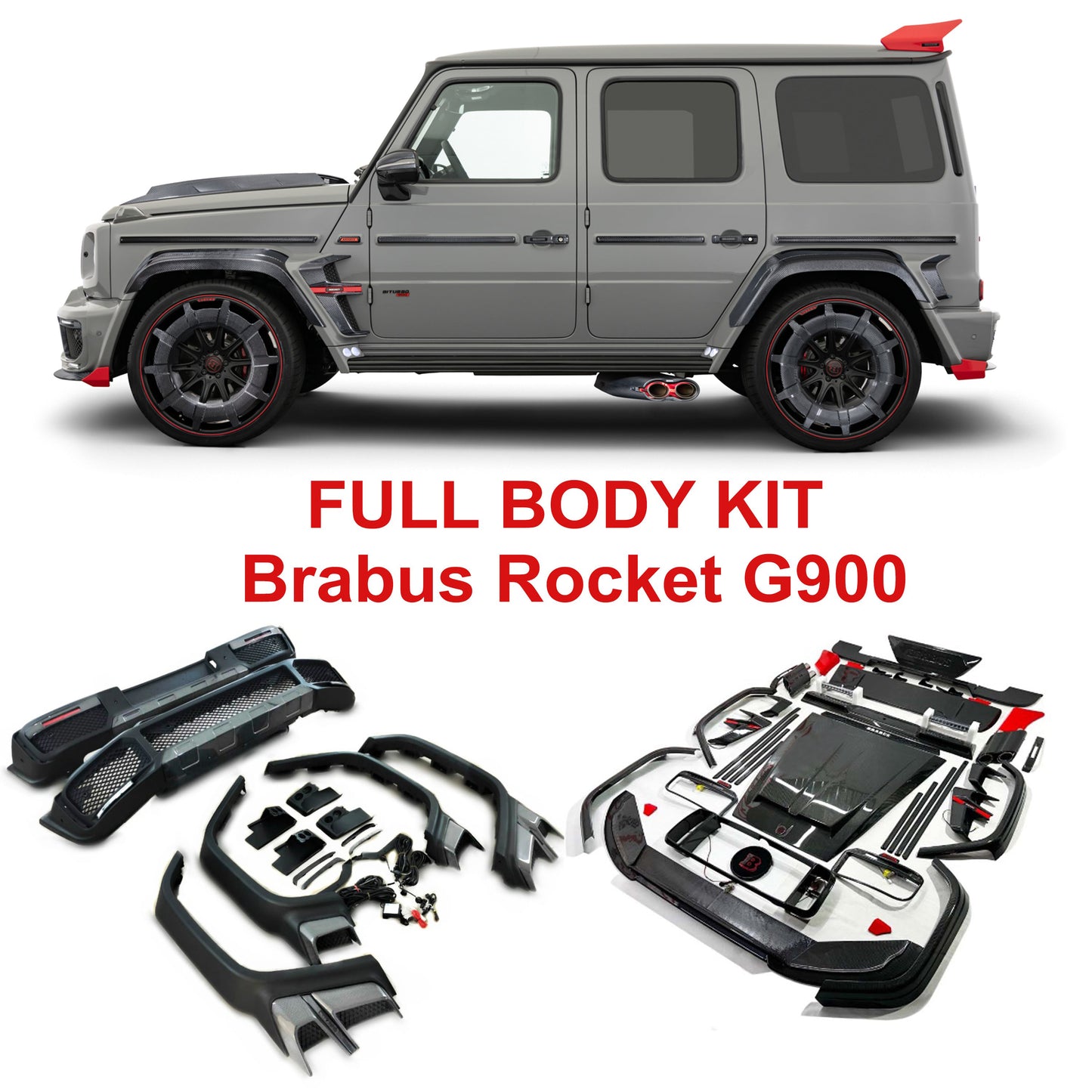 FULL BODY KIT Brabus Style Rocket G900 for Mercedes-Benz W463A W464 G Wagon 2019+