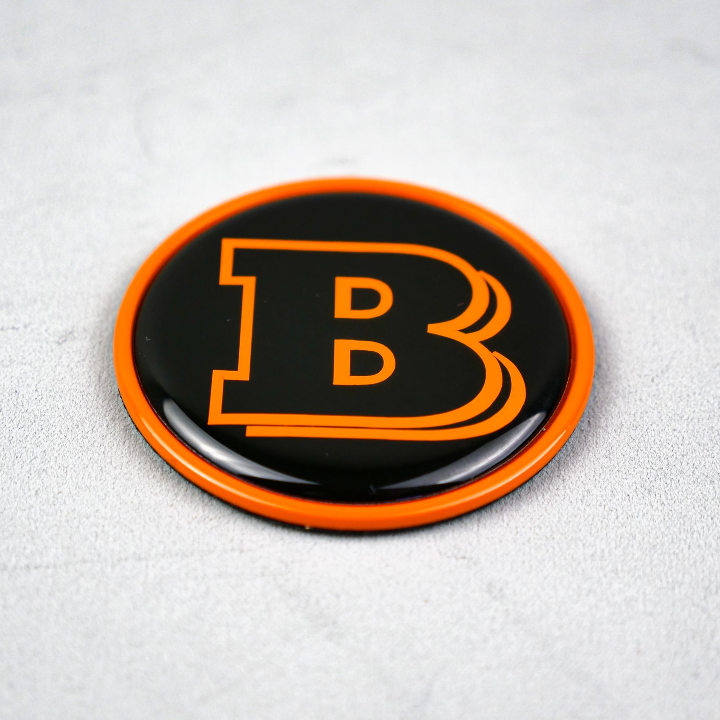 Hood Scoop Metal Badge Orange Brabus Style Emblem 55 mm for Mercedes-Benz G-Class W463 W463A