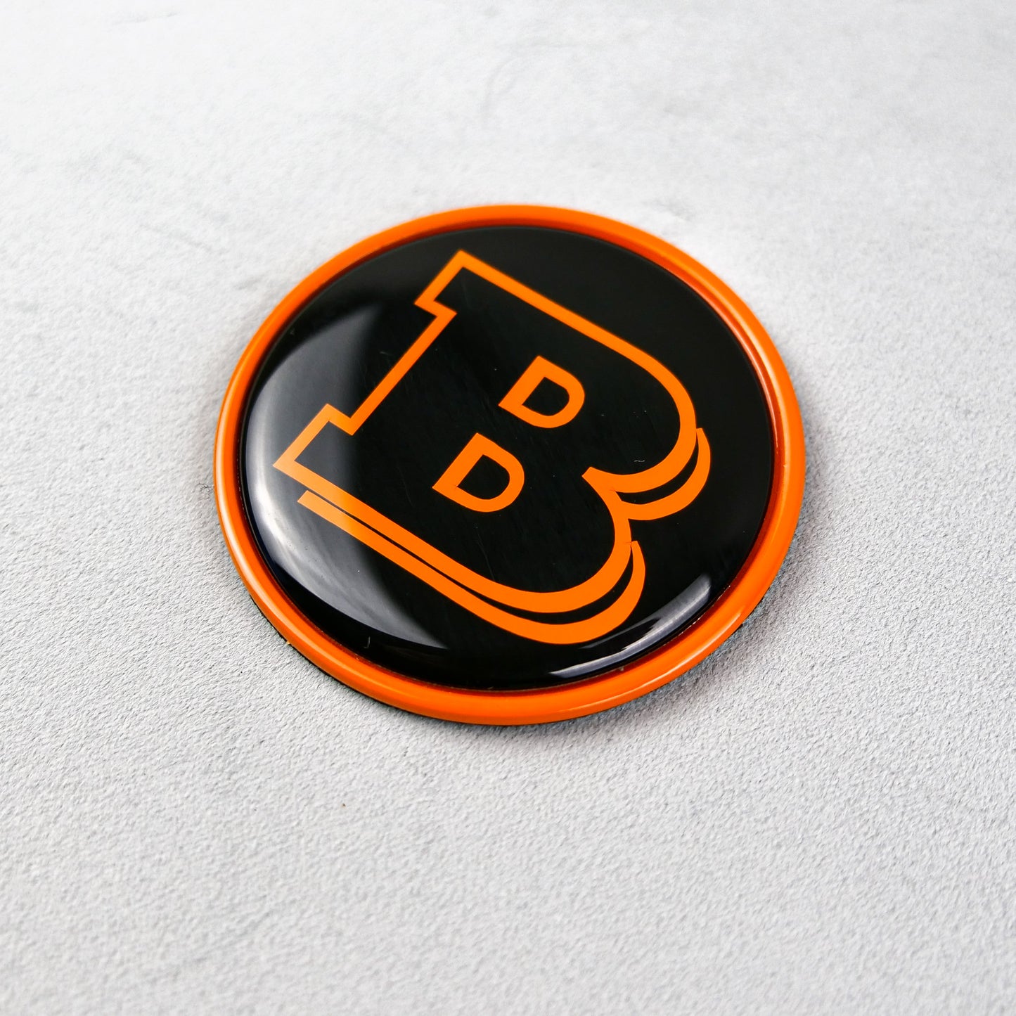 Hood Scoop Metal Badge Orange Brabus Style Emblem 55 mm for Mercedes-Benz G-Class W463 W463A