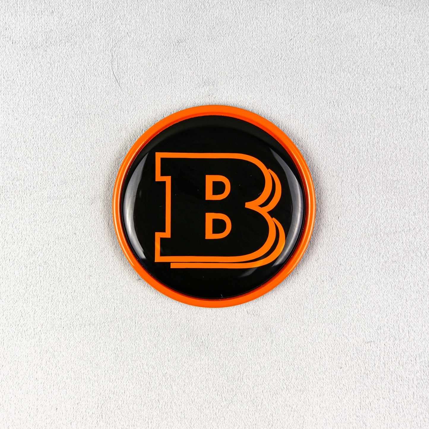 Hood Scoop Metal Badge Orange Brabus Style Emblem 55 mm for Mercedes-Benz G-Class W463 W463A