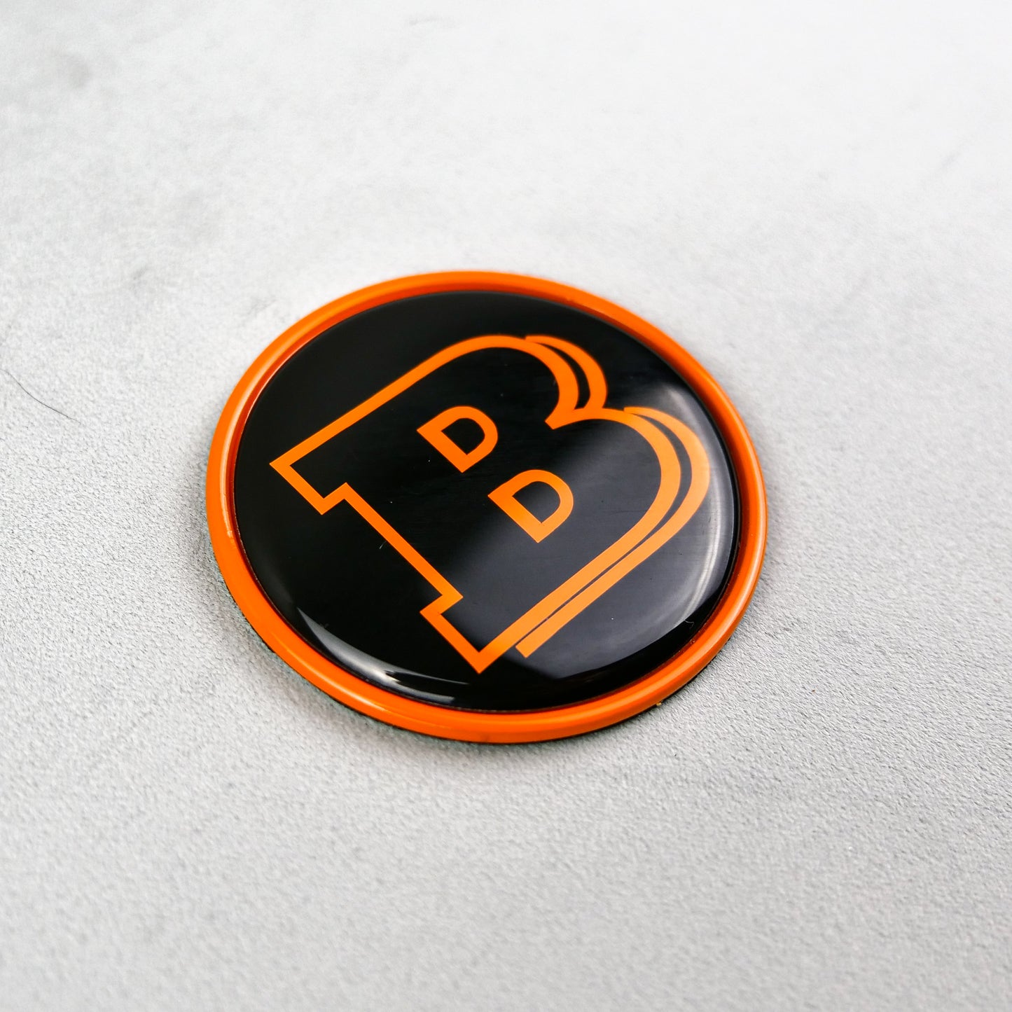 Hood Scoop Metal Badge Orange Brabus Style Emblem 55 mm for Mercedes-Benz G-Class W463 W463A