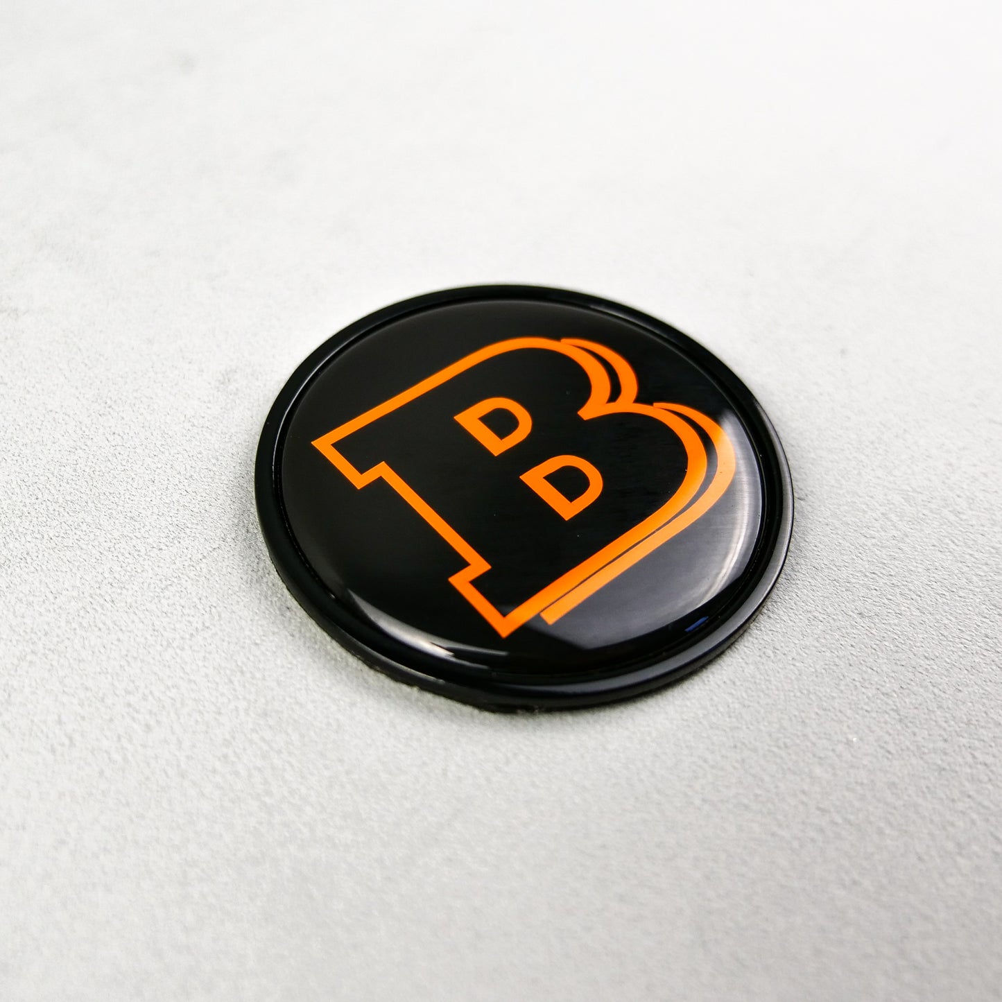 Hood Scoop Metal Badge Orange Brabus Style Emblem 55mm for Mercedes-Benz G-Class W463 W463A