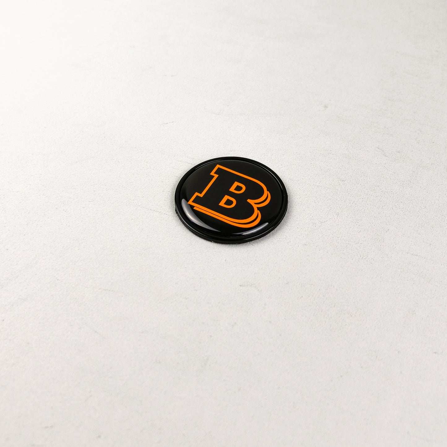 Hood Scoop Metal Badge Orange Brabus Style Emblem 55mm for Mercedes-Benz G-Class W463 W463A