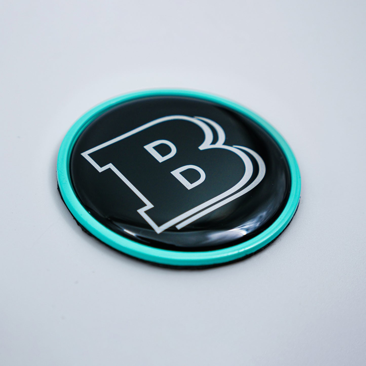 Hood Scoop Metal Badge Tiffany with Black Center and Gray Logo for W463 W463A G Wagon