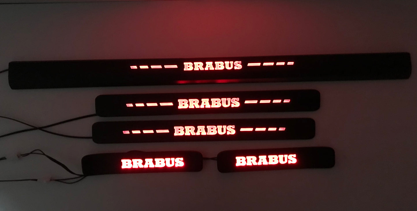 Mercedes-Benz W463A W464 G-Class Brabus Style Matte Black Door Sills LED