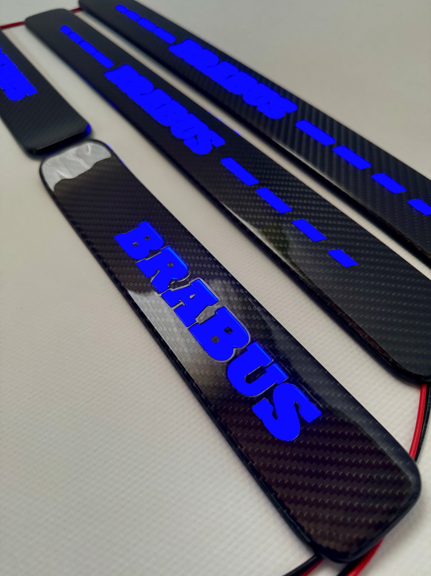 Mercedes Brabus Style W463A W464 G Wagon Carbon Door Sills LED Illuminated 4 pcs