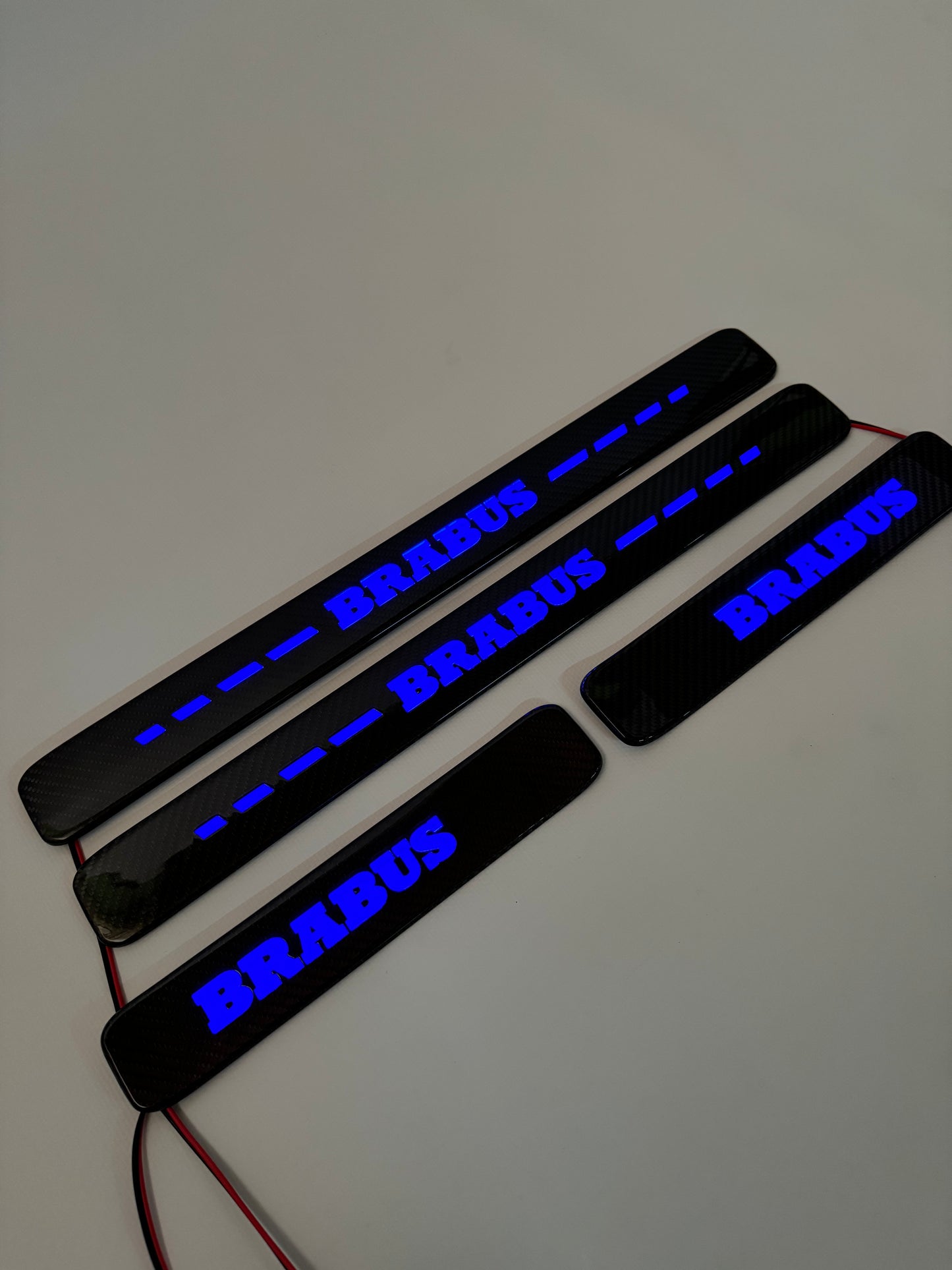 Mercedes Brabus Style W463A W464 G Wagon Carbon Door Sills LED Illuminated 4 pcs