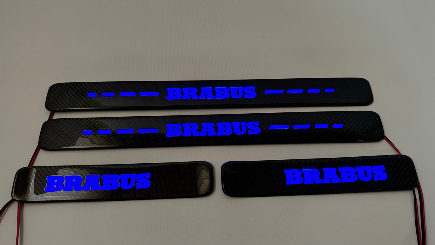 Mercedes Brabus Style W463A W464 G Wagon Carbon Door Sills LED Illuminated 4 pcs