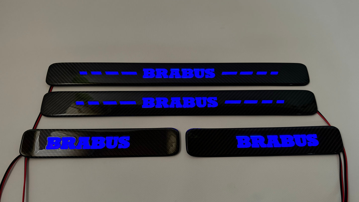 Mercedes Brabus Style W463A W464 G Wagon Carbon Door Sills LED Illuminated 4 pcs