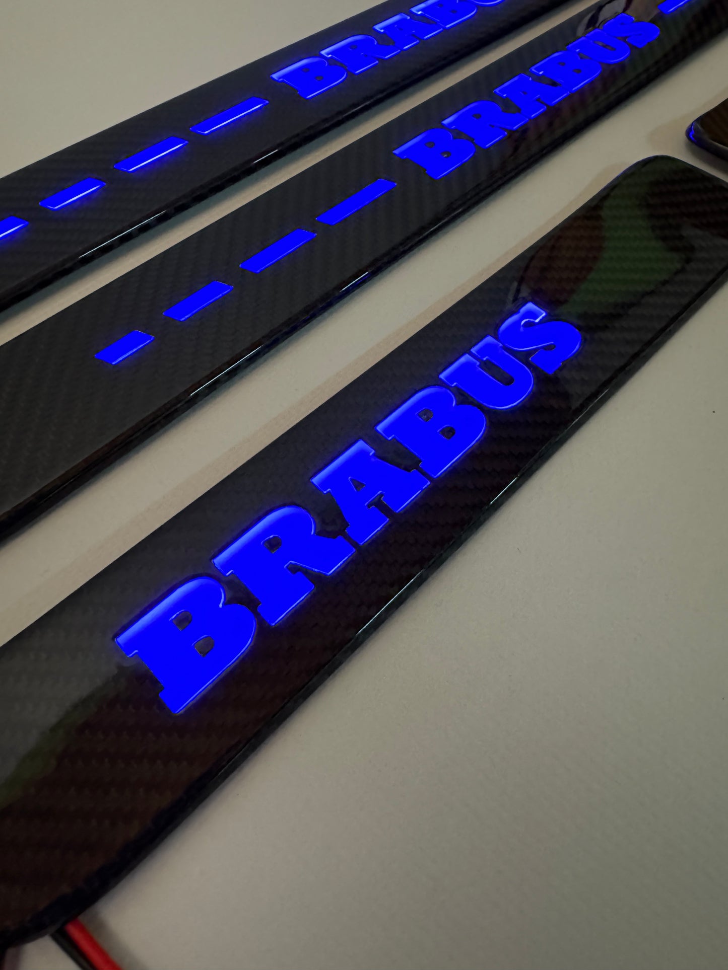 Mercedes Brabus Style W463A W464 G Wagon Carbon Door Sills LED Illuminated 4 pcs