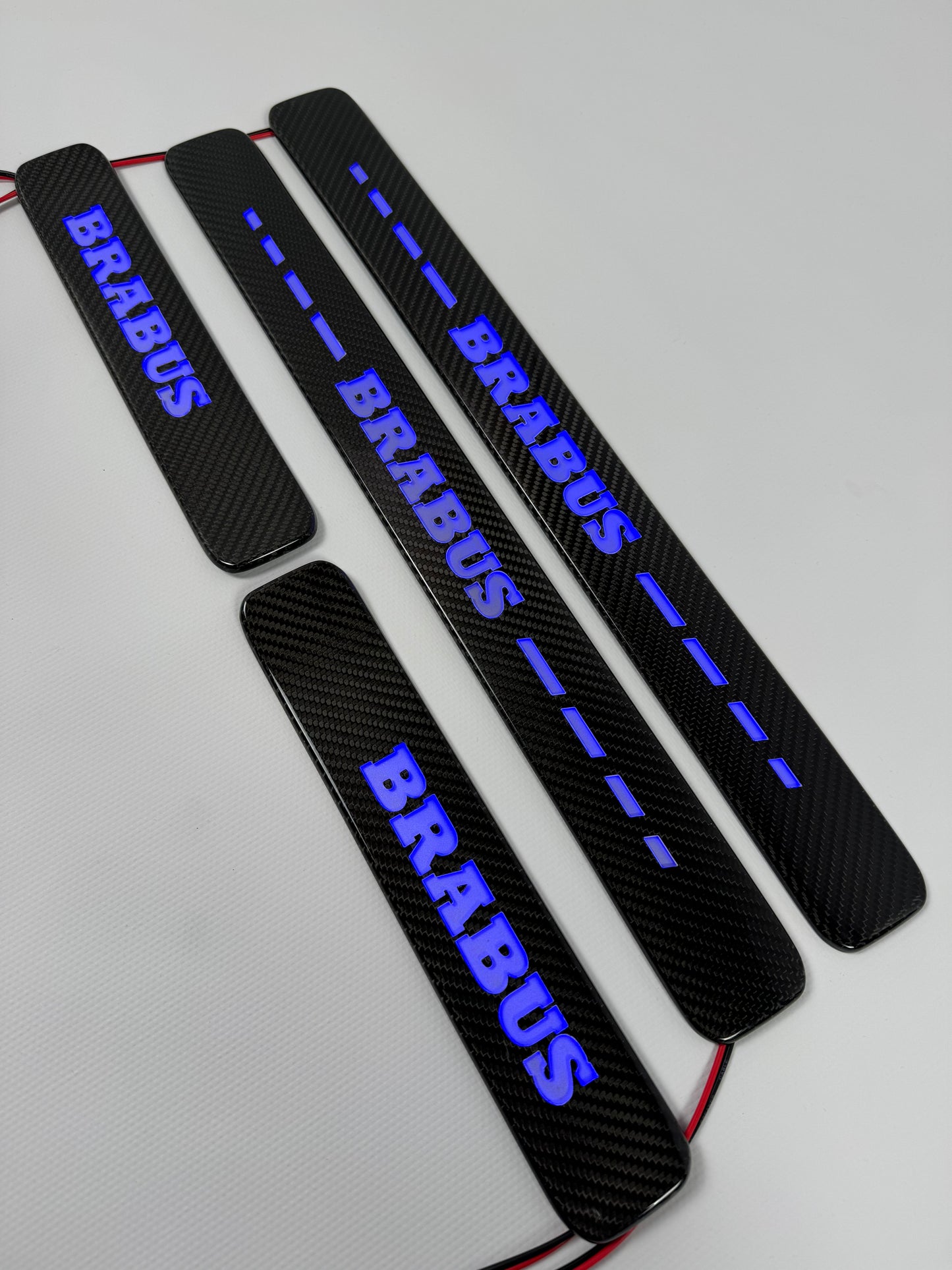 Mercedes Brabus Style W463A W464 G Wagon Carbon Door Sills LED Illuminated 4 pcs