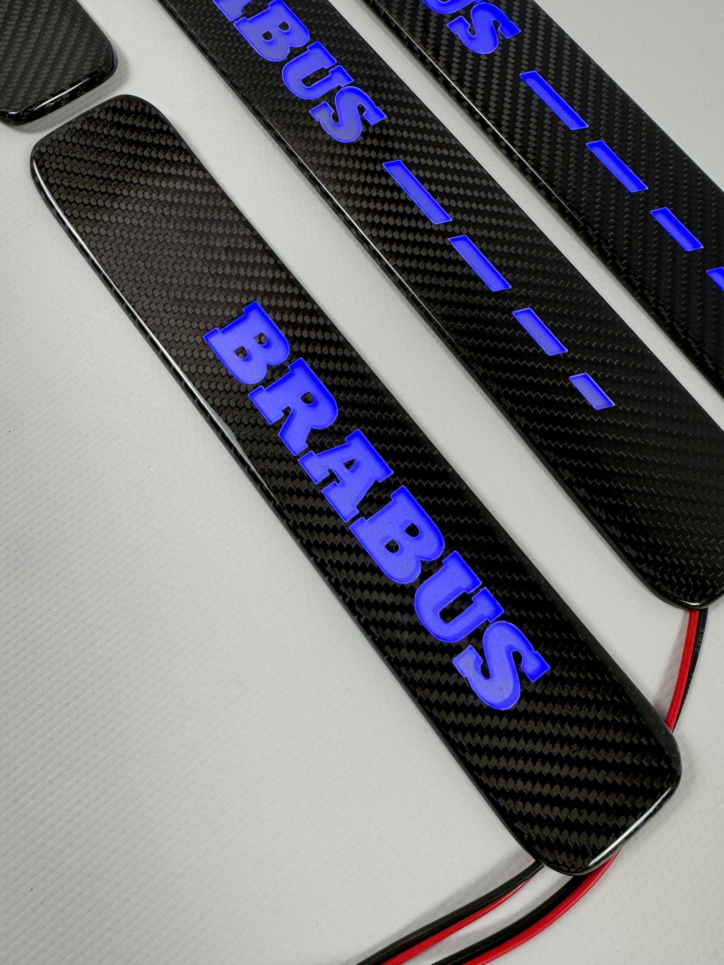Mercedes Brabus Style W463A W464 G Wagon Carbon Door Sills LED Illuminated 4 pcs
