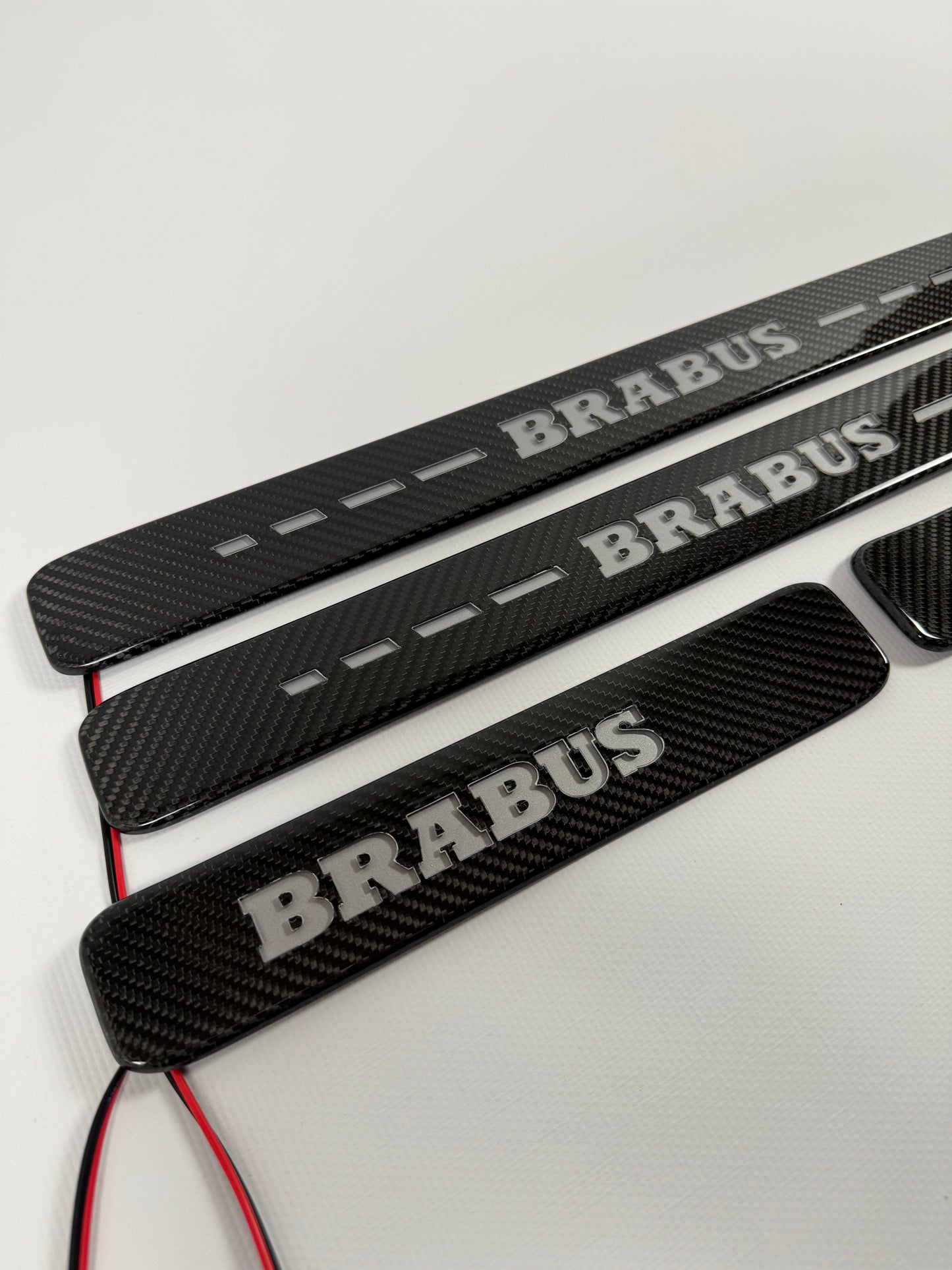 Mercedes Brabus Style W463A W464 G Wagon Carbon Door Sills LED Illuminated 4 pcs